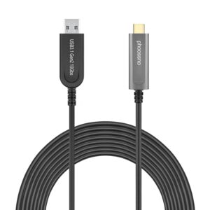 SB A to C Fiber Optical Extension Cable USB 3.2 Gen2 10Gbps 15M 50FT